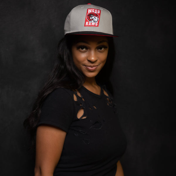 Winston Salem State University -RAMS- (SnapBack) - Gray